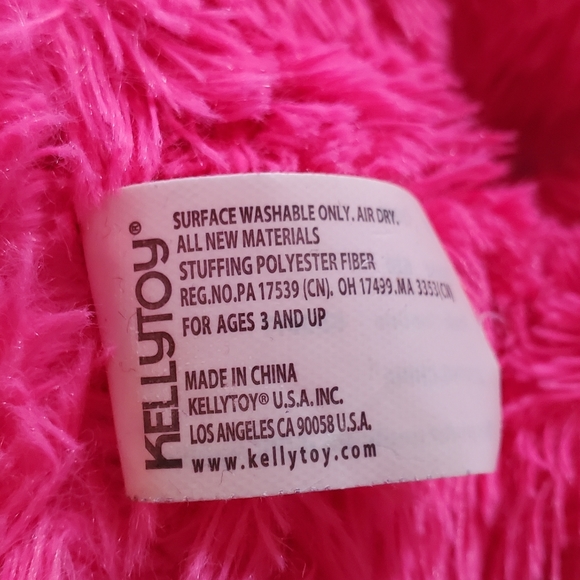 Pink & Green Elephant Plush Stuffed Animal - Picture 5 of 11